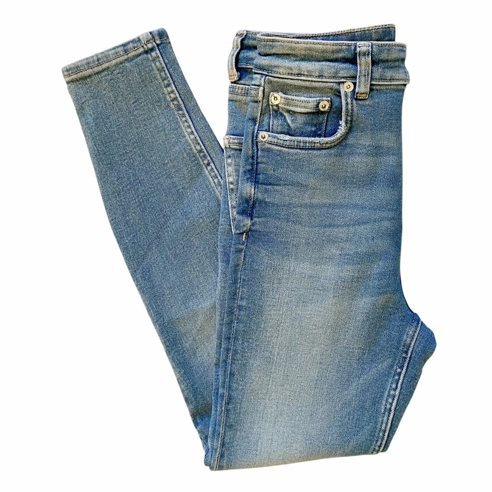 Zara Skinny Jeans High Rise Light Wash No Holes NEW Size 4